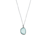 Ocean Diamond Necklace Slim Silver
