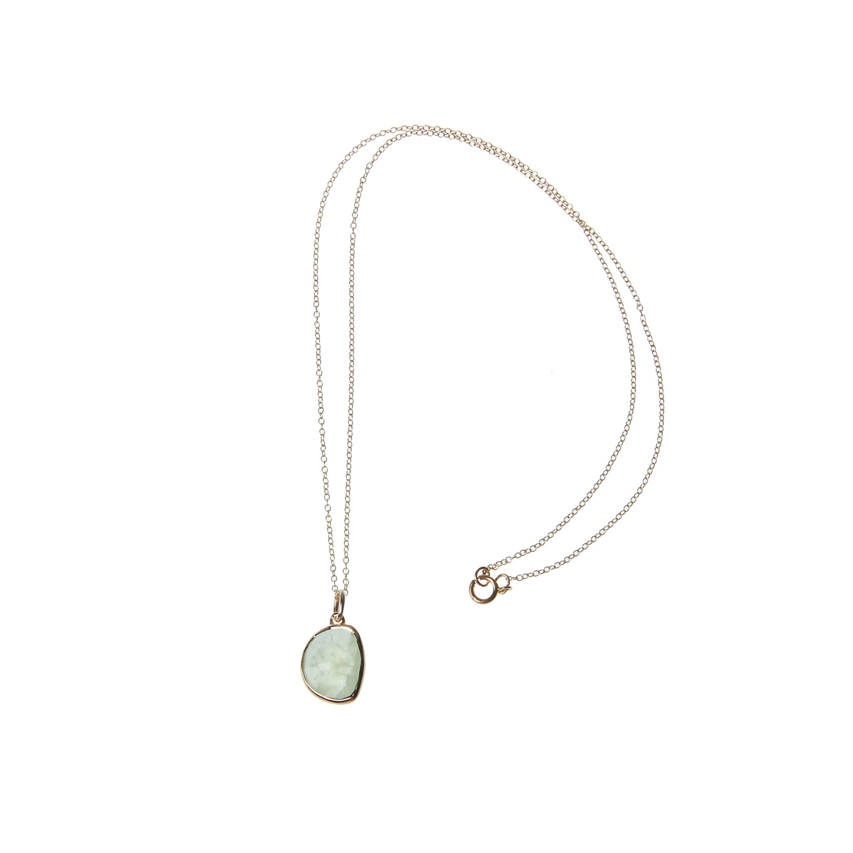 Green Pearl Necklace Slim