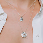 Sun Coin Necklace Silver