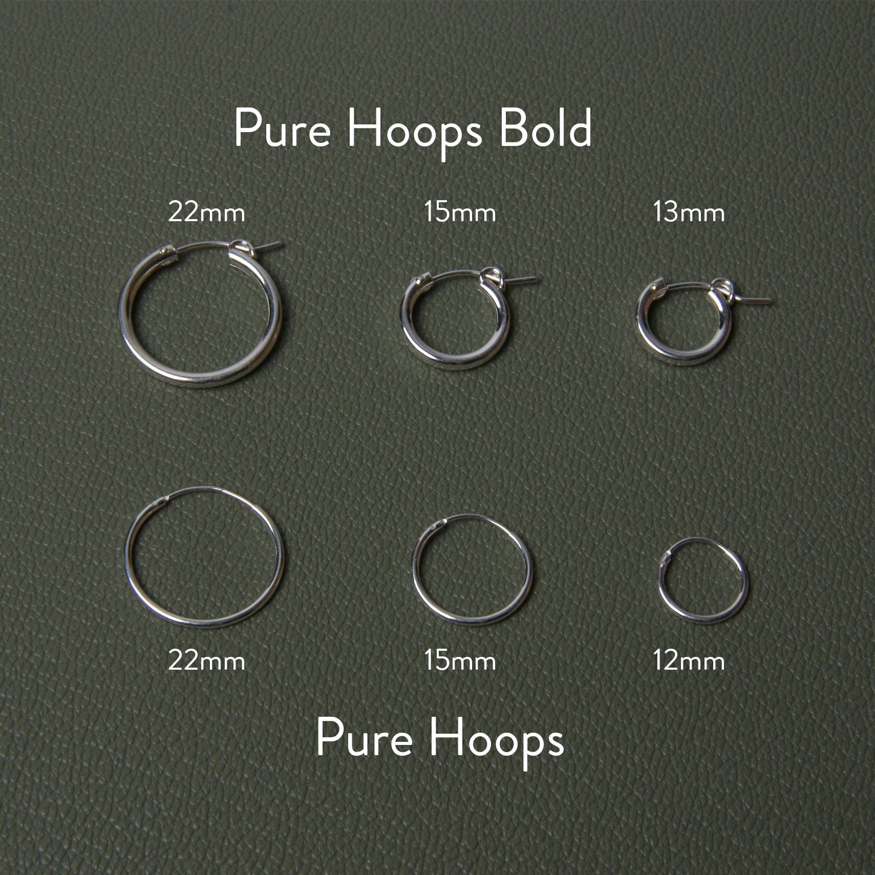 Pure Hoops Silver