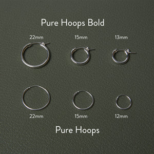 Pure Hoops Bold Silver