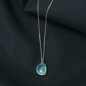 Ocean Diamond Necklace Slim Silver Edition