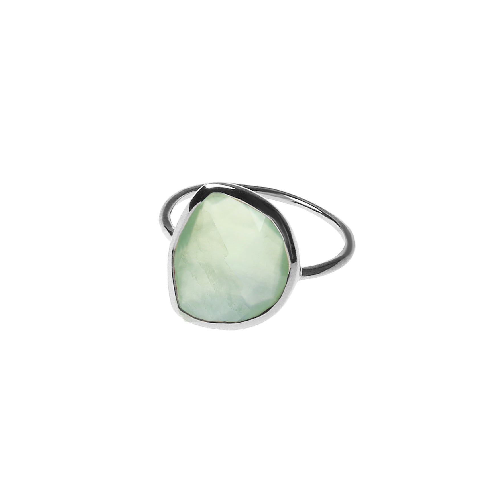 Green Pearl Ring Silver Edition