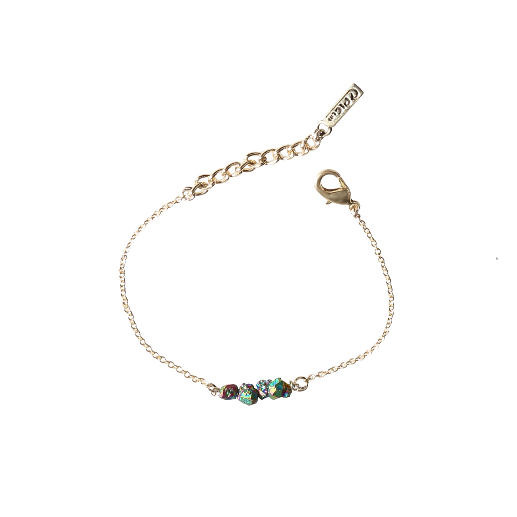 Rainbow Stone Bead Bracelet